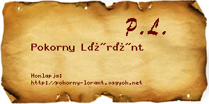 Pokorny Lóránt névjegykártya